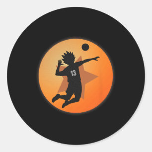Anime Merch Japan Number 13 Star Anime Volleyba Runder Aufkleber