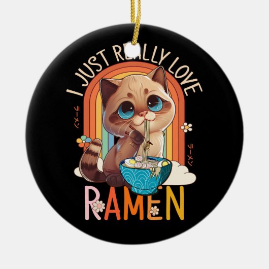 Anime Merch Kawaii Really Liebe Ramen Japanese Noo Keramik Ornament (Vorne)