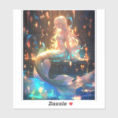 Anime Mermaid Girl Fantasy Art Aufkleber (Blatt)