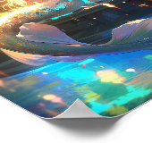 Anime Mermaid Girl Fantasy Art Poster (Ecke)
