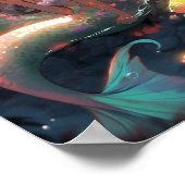 Anime Mermaid Girl Fantasy Art Poster (Ecke)