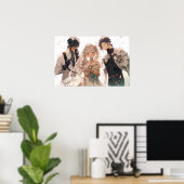 Anime MFM Polyamore Triad Hochzeit Poster (Heimbüro)