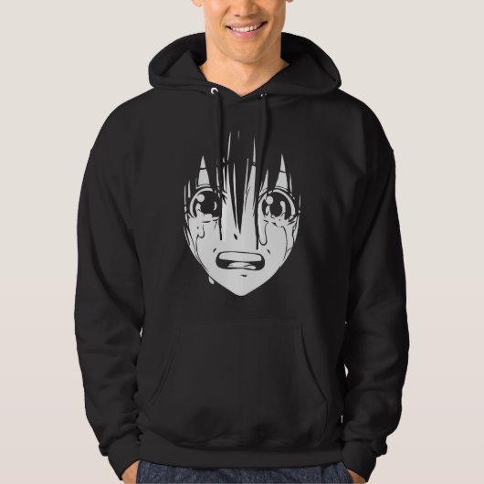 Anime-mit Kapuze Sweatshirt: Schreiendes Mädchen Hoodie (Vorderseite)