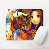 Anime mit Tiger Mousepad (Mit Mouse)