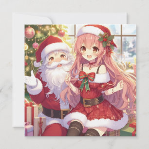 Anime mit Weihnachtsmann Weihnachten Personalisier