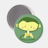 Anime Monkey w/Banana Magnet (Vorderseite/Rückseite)