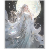 Anime Moon Princess Fantasy Art Aufkleber (Vorderseite)