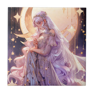 Anime Moon Princess Fantasy Art Fliese