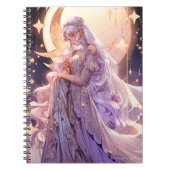Anime Moon Princess Fantasy Art Notizblock (Vorderseite)