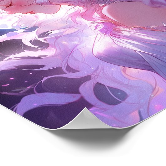 Anime Moon Princess Fantasy Art Poster (Ecke)