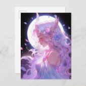 Anime Moon Princess Fantasy Art Postkarte (Vorne/Hinten)