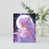 Anime Moon Princess Fantasy Art Postkarte (Stehend Vorderseite)