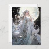 Anime Moon Princess Fantasy Art Postkarte (Vorne/Hinten)