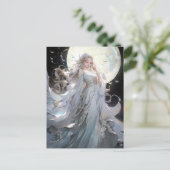 Anime Moon Princess Fantasy Art Postkarte (Stehend Vorderseite)