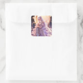 Anime Moon Princess Fantasy Art Quadratischer Aufkleber (Tasche)