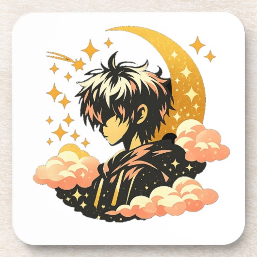 Anime Moonlight – Hard Plastic Coaster Getränkeuntersetzer (Vorderseite)