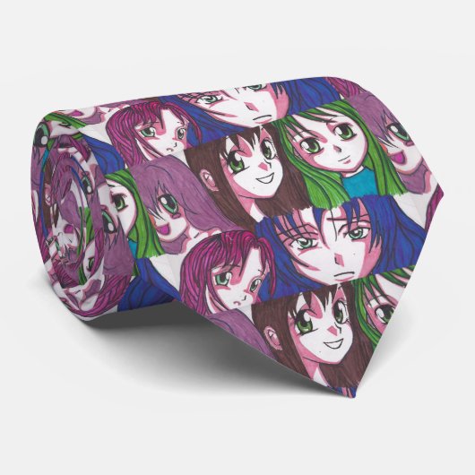 Anime Neck Krawatte (Gerollt)