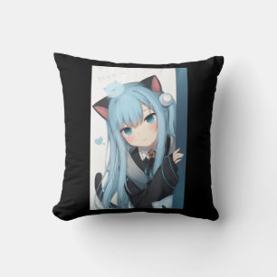 Anime Neko Cat Girl Pastel Kawaii Japanese Waifu O Kissen
