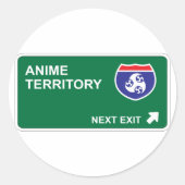 Anime Next Exit Runder Aufkleber (Vorderseite)