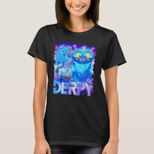 Anime Niedlich Blue Tiger T - Shirt - Derpy Vintag