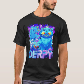 Anime Niedlich Blue Tiger T - Shirt - Derpy Vintag