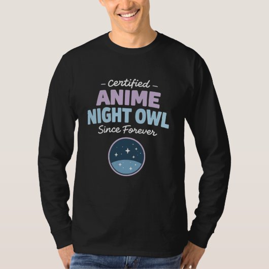 Anime Night Owl Late Night Anime Binge Kawaii Inso T-Shirt (Vorderseite)