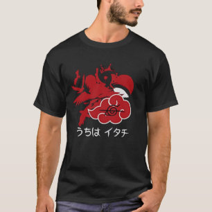 Anime-Ninja-Krähe-Silhouette-Grafik-T-Shirt T-Shirt