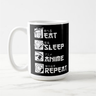 Anime Obsession: Essen, schlafen, Anime, wiederhol Kaffeetasse