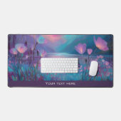 Anime Ocean Kawaii Fantasy Night Sky Floral Glow Schreibtischunterlage (Tastatur & Maus)