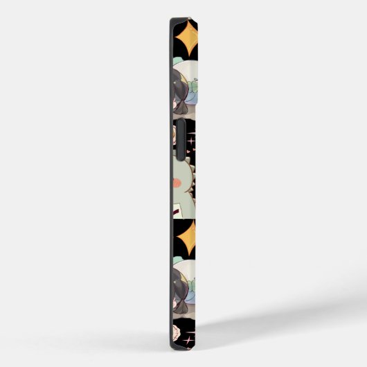 Anime Overload Niedliches Muster Schwarz BG Case-Mate iPhone Hülle (Rückseite / Rechts)