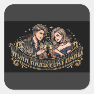 Anime Paar Champagner - Vinyl Aufkleber