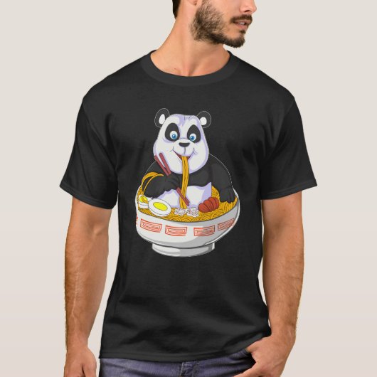 Anime-Panda-Fresser T-Shirt (Vorderseite)