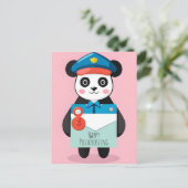 Anime Panda, Happy Postcross, Postkarte (Stehend Vorderseite)
