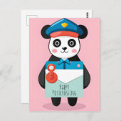 Anime Panda, Happy Postcross, Postkarte (Vorne/Hinten)