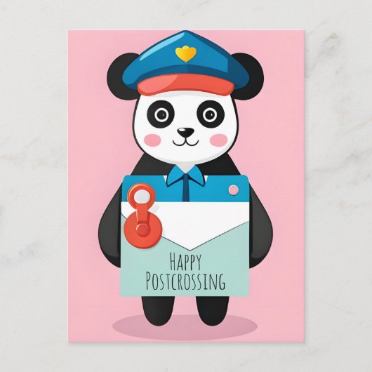 Anime Panda, Happy Postcross, Postkarte (Vorderseite)