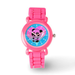 Anime Panda Heart Pink Glitzer Bracelet Watch Armbanduhr