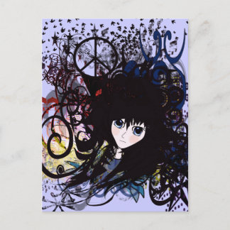 Anime Peace Grunge Postkarte