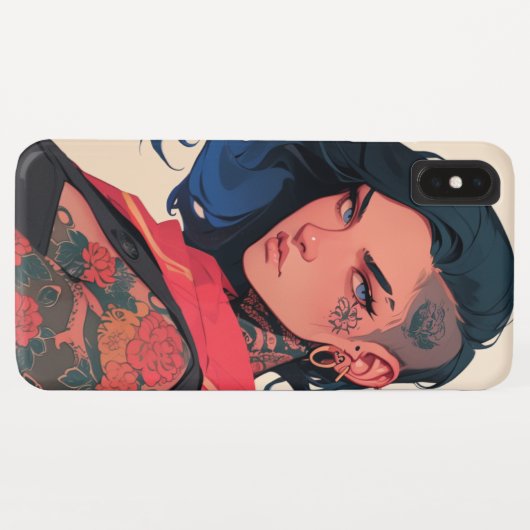 Anime Phone Case - Cooles Mädchen (Rückseite (Horizontal))
