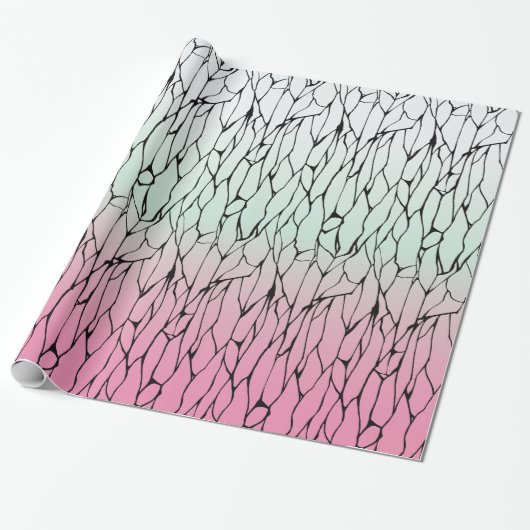 Anime Pink Monarch Pattern Geschenkpapier (Ungerollt)