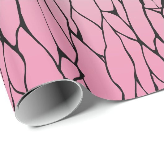 Anime Pink Monarch Pattern Geschenkpapier (Rolleneckpunkt)