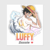 Anime Pirate Warrior Sticker – Straw Hat Hero  (Blatt)