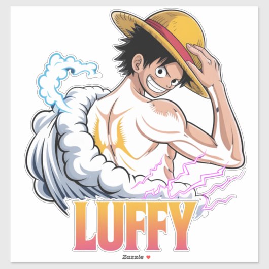 Anime Pirate Warrior Sticker – Straw Hat Hero  (Blatt)