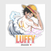 Anime Pirate Warrior Sticker – Straw Hat Hero  (Blatt)
