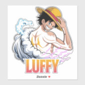 Anime Pirate Warrior Sticker – Straw Hat Hero Powe (Blatt)