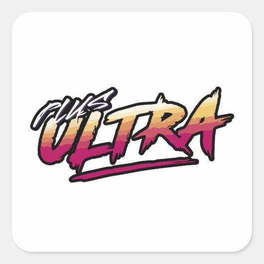Anime Plus Ultra Quadratischer Aufkleber (Vorderseite)