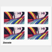 Anime Portrait Rechteckiger Aufkleber (Blatt)