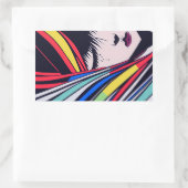 Anime Portrait Rechteckiger Aufkleber (Tasche)