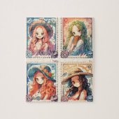 Anime Postage Briefmarke Puzzle (Vertikal)