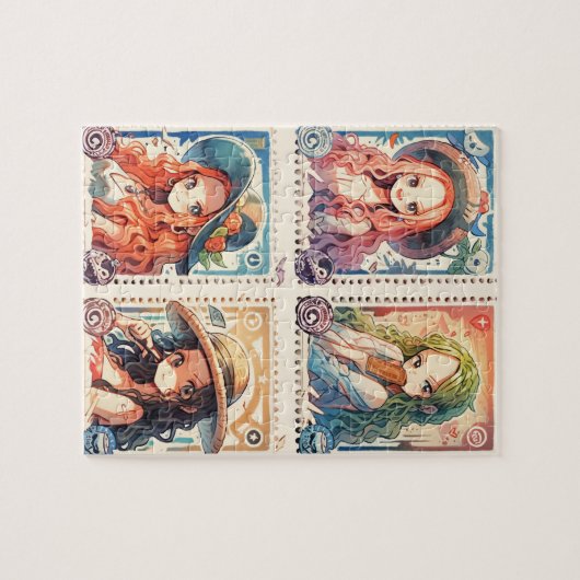 Anime Postage Briefmarke Puzzle (Horizontal)