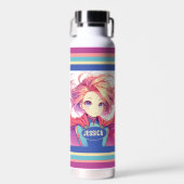 Anime Power Hero Girl Trinkflasche (Vorne)